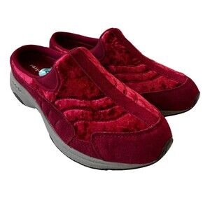 Easy Spirit NEW size 6 Traveltime 567 Womens Burgundy Red Velvet Slip on Mule